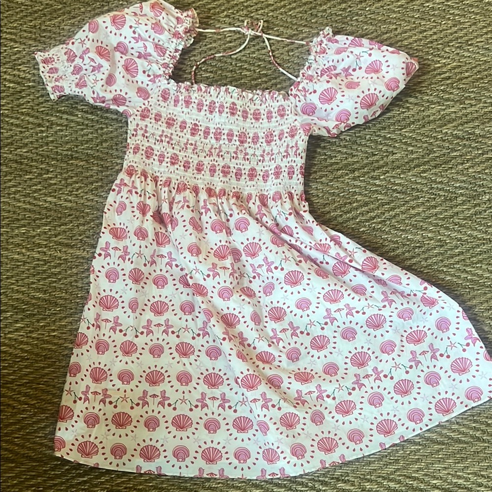 Hill House Pink Seashell Patterned Dress xs